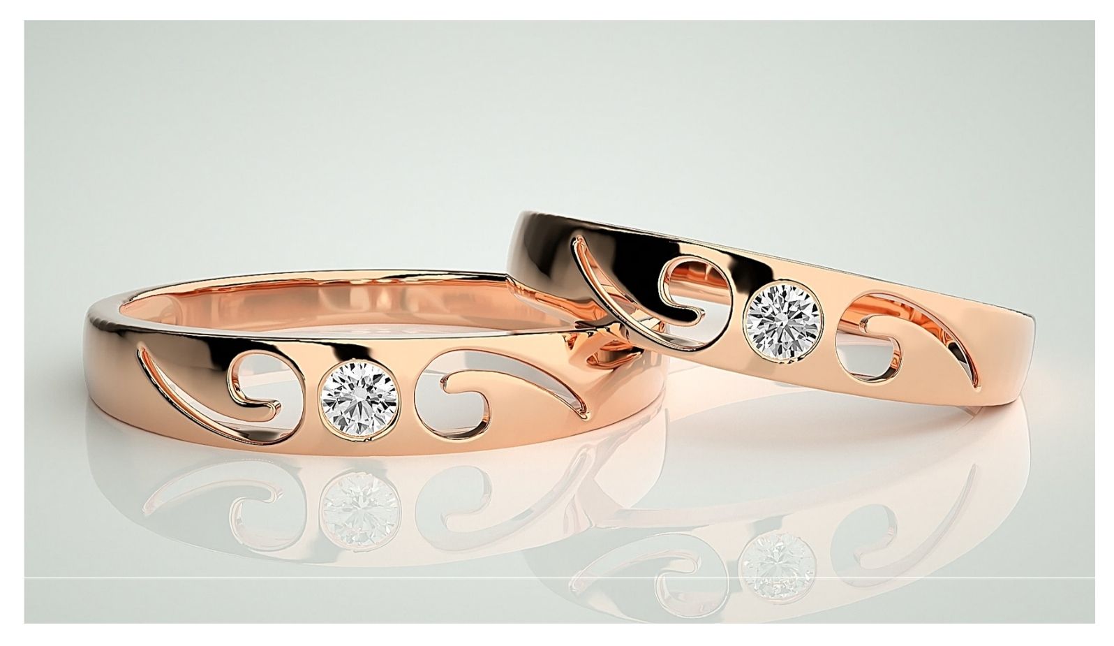 Couple Band Rings#102