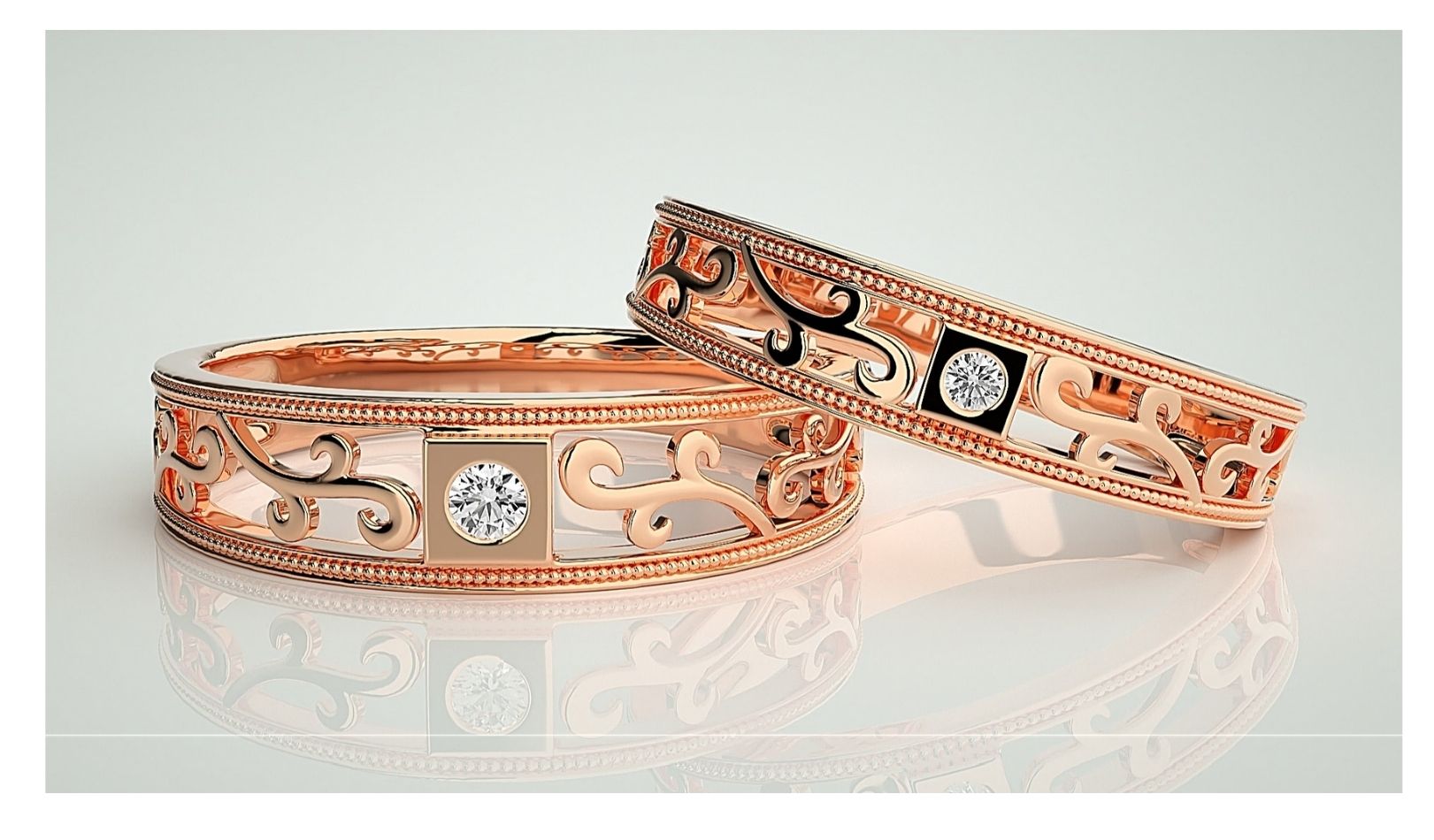 Couple Band Rings#19