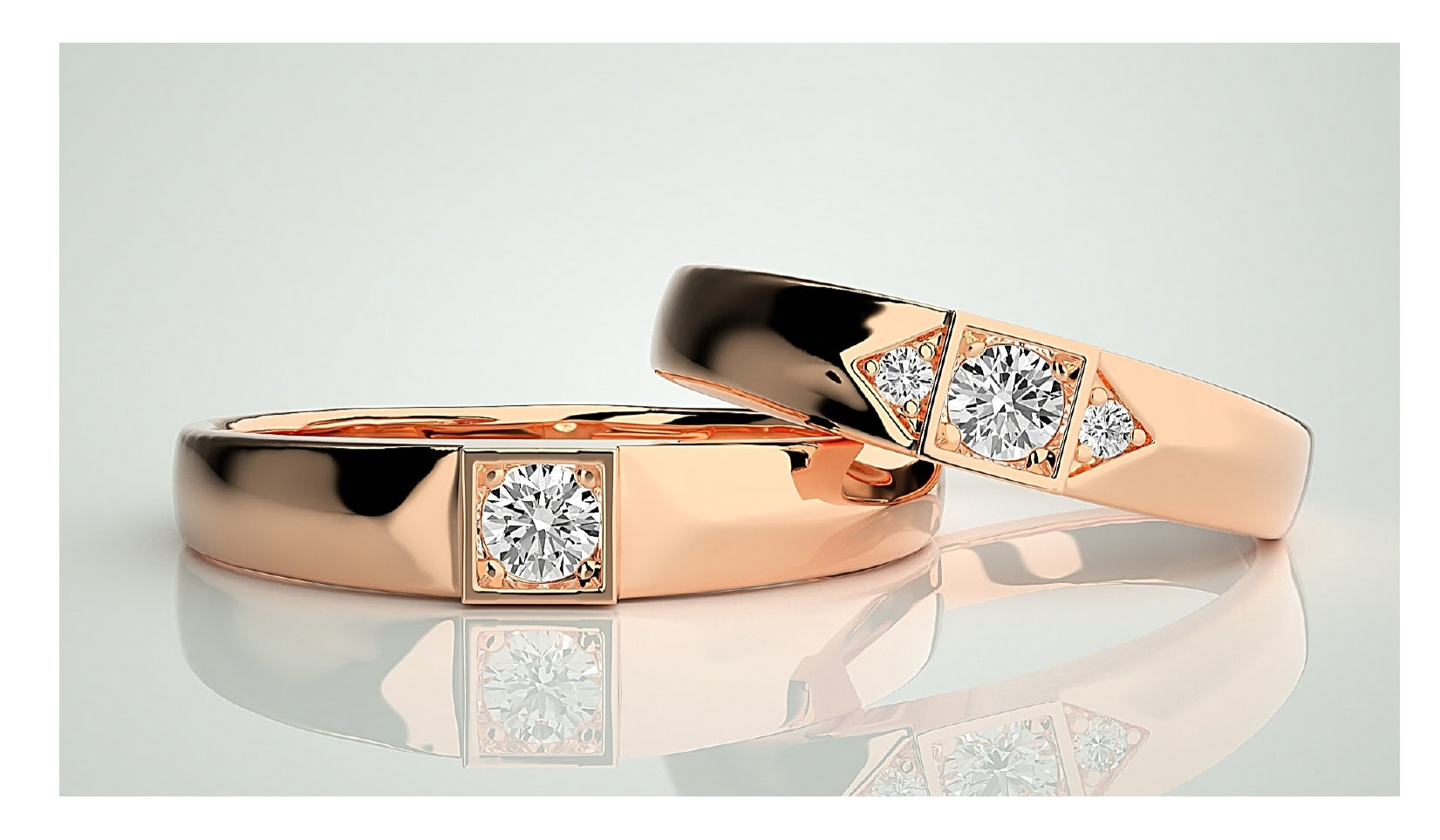 Couple Band Rings#56
