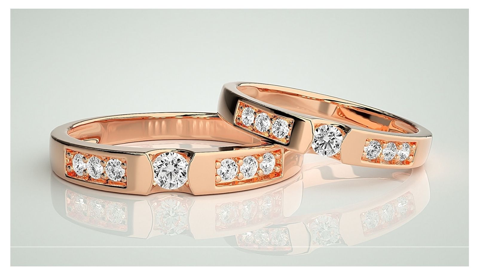 Couple Band Rings#93