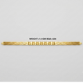 A gold chain bracelet with a textured chevron pattern, displayed horizontally on a light gray background with a weight specification overlay.