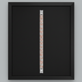 Four framed jewelry display panels on a light gray background, each with a black background and white text showing product codes, dimensions, and gold weight. The panels display two types of bracelets: a slim diamond-encrusted bracelet and a textured gold chain bracelet with diamonds.