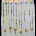 Short Mangalsutra with flower pendants