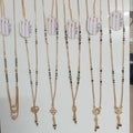 Short Mangalsutra flower pendants
