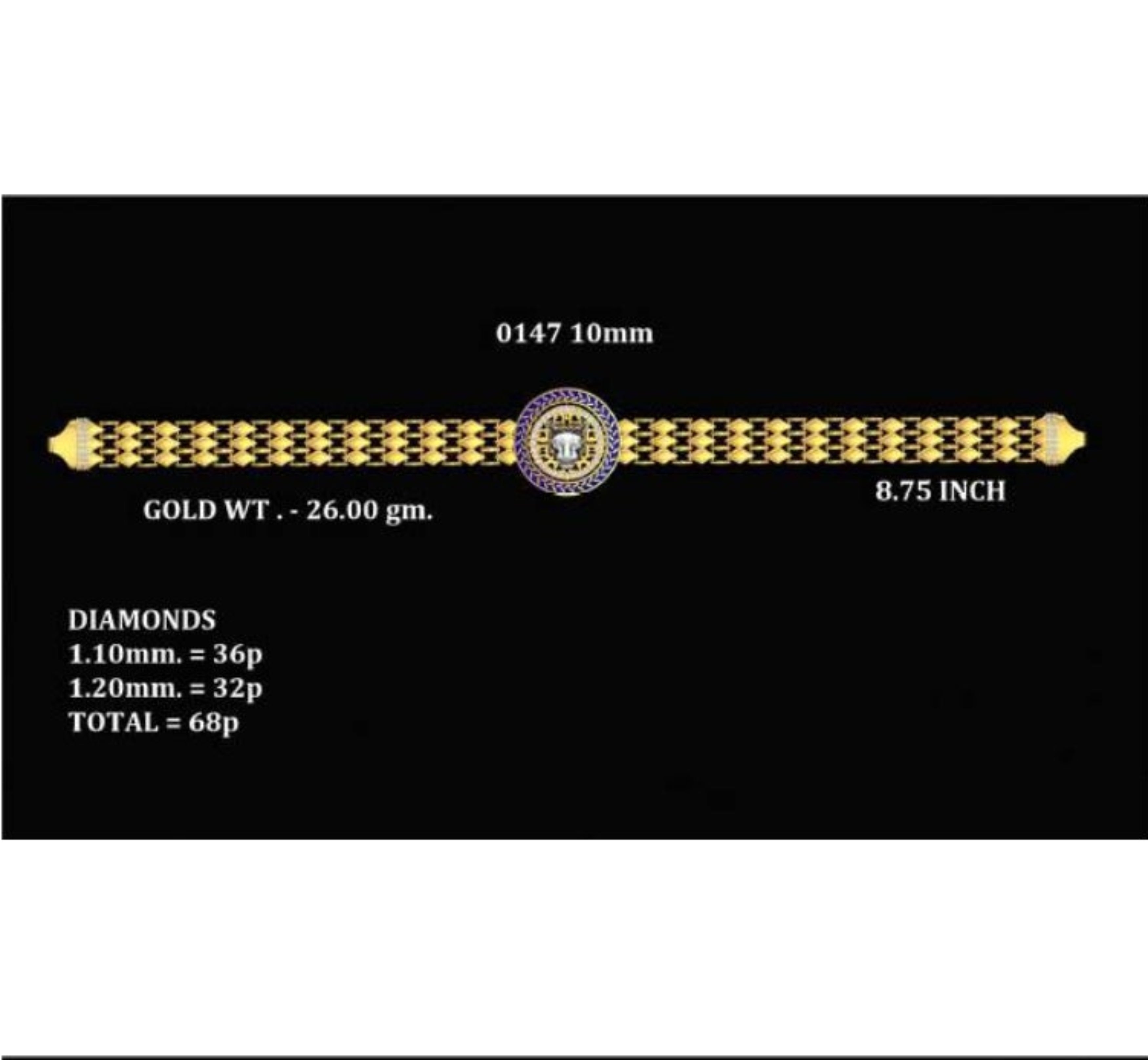 26gm Paper Casting Bracelet - 0147  #BB