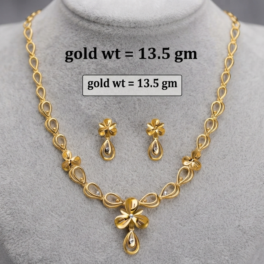 13gms Womens Paper Casting Necklace #SB
