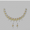 22gms Womens Paper Casting Necklace Teardrop Design #SB