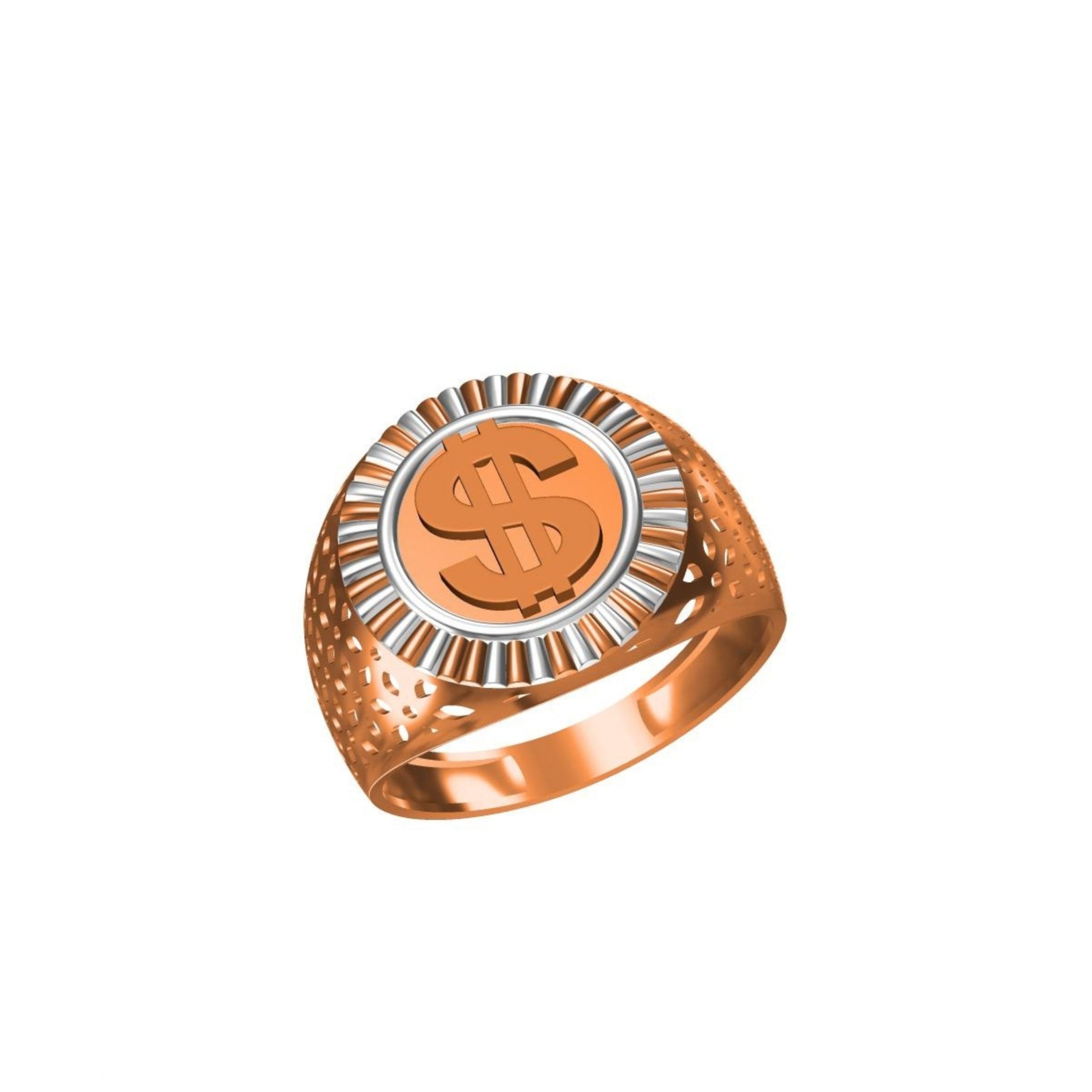 Dollar design mens casting ring