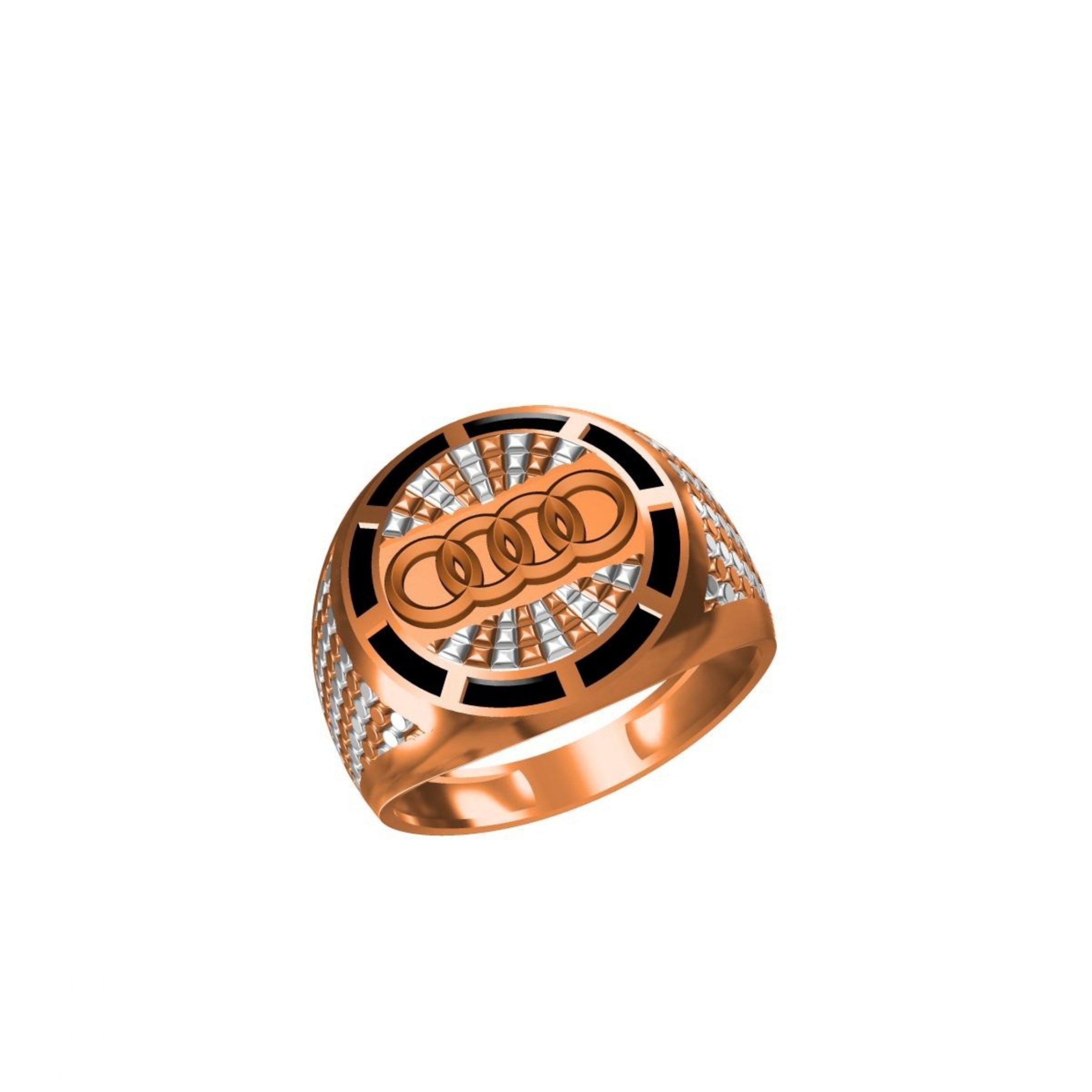 Audi logo mens casting ring