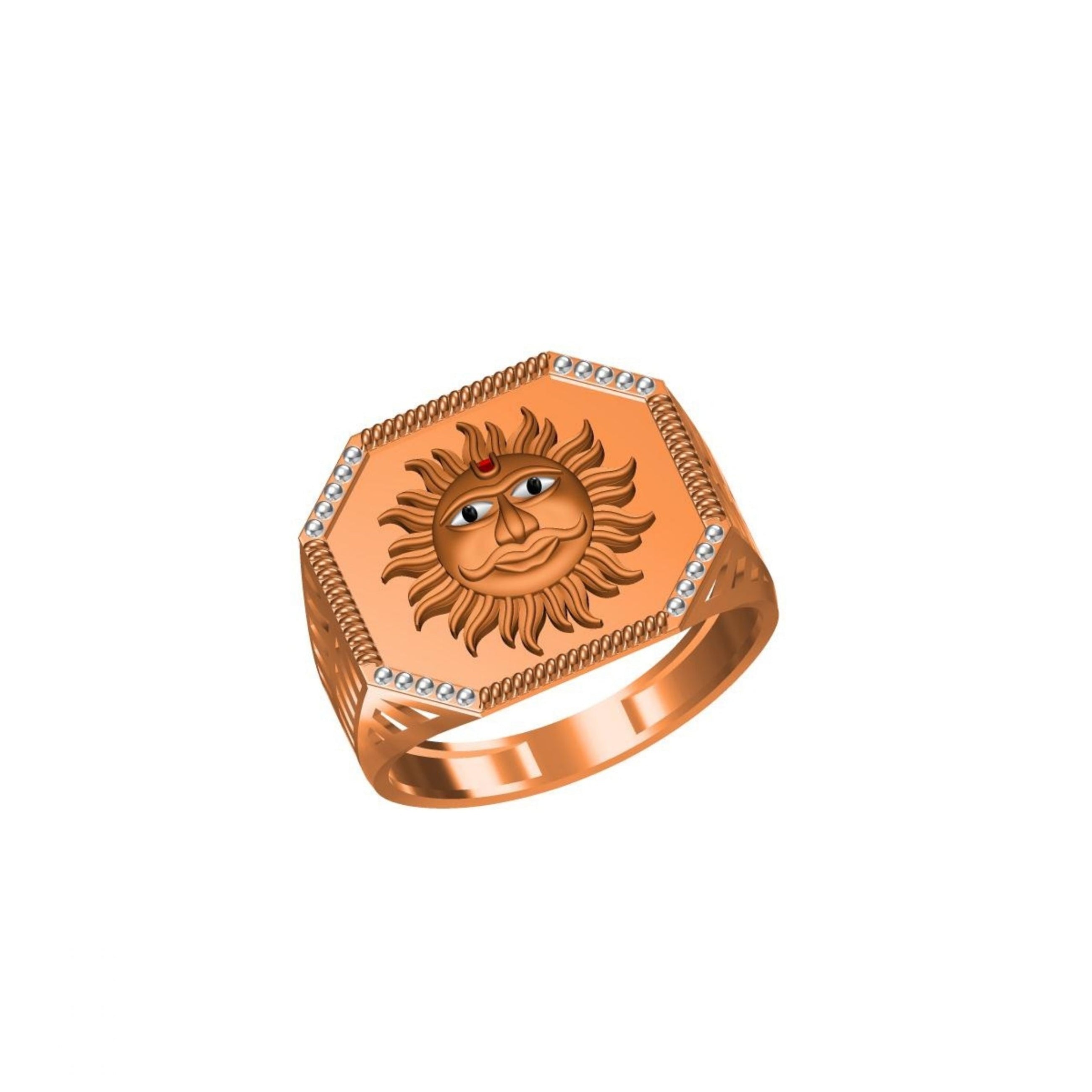 sun design mens casting ring