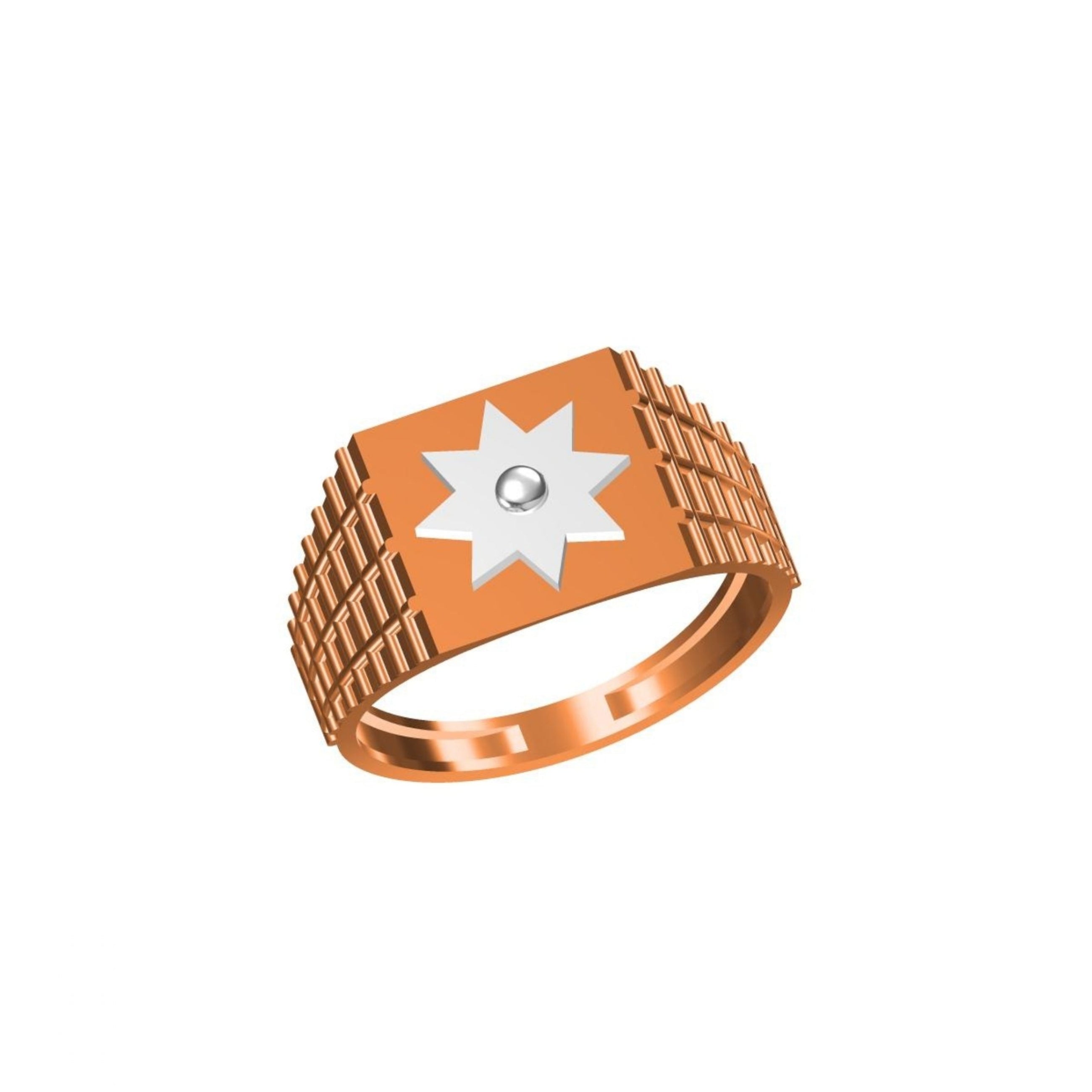 star design mens casting ring