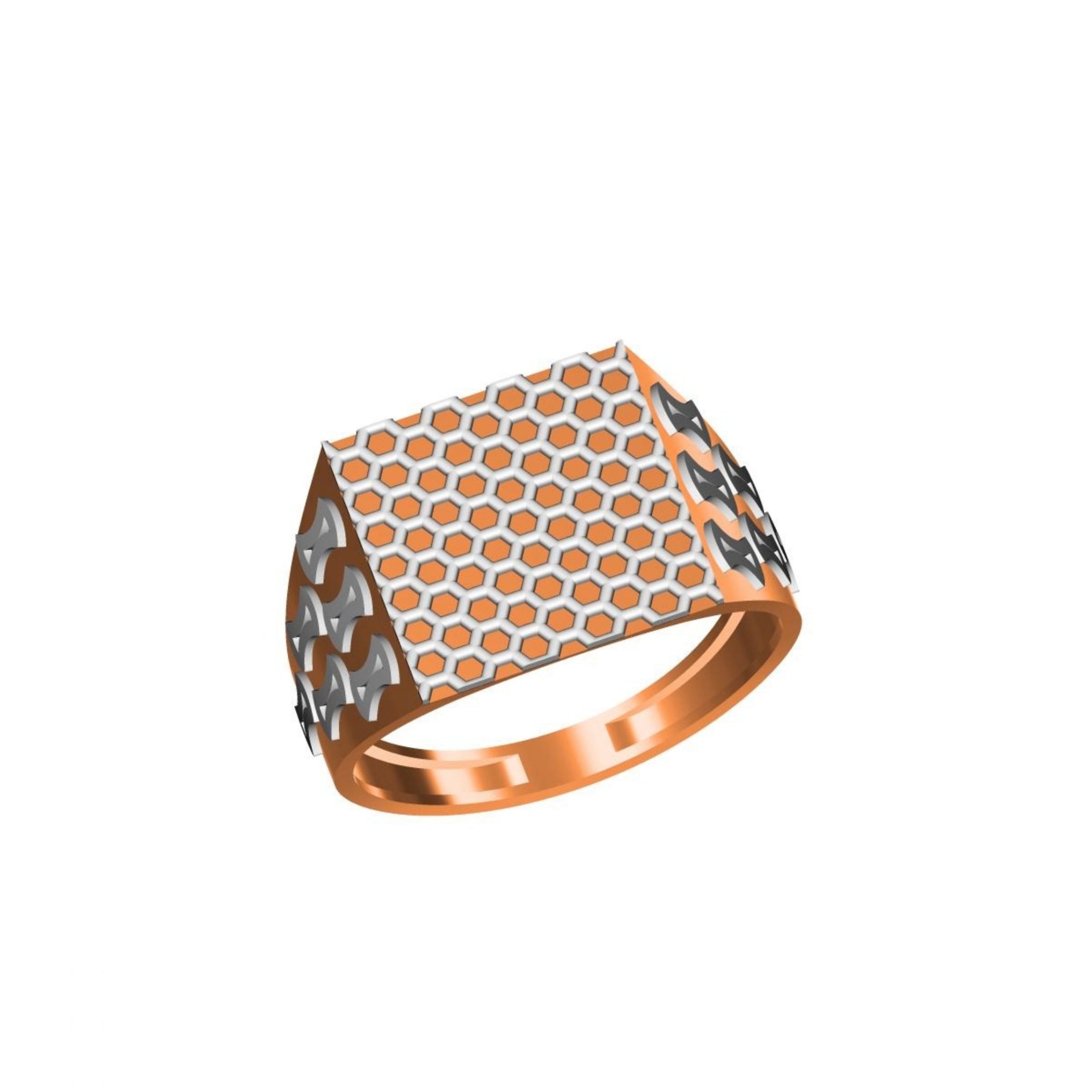 comb design mens casting ring