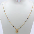 Short Mangalsutra with flower pendant