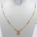 Short Mangalsutra with flower pendant