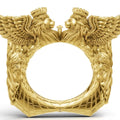 Lion with crown design Electroforming kada