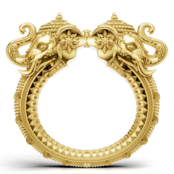 Elephant design Electroforming kada