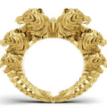 Lion heads design Electroforming kada