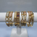 38gms fancy Half round Bangles