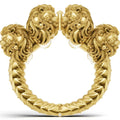 Lion heads design Electroforming kada
