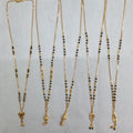 Short Mangalsutra with long pendant